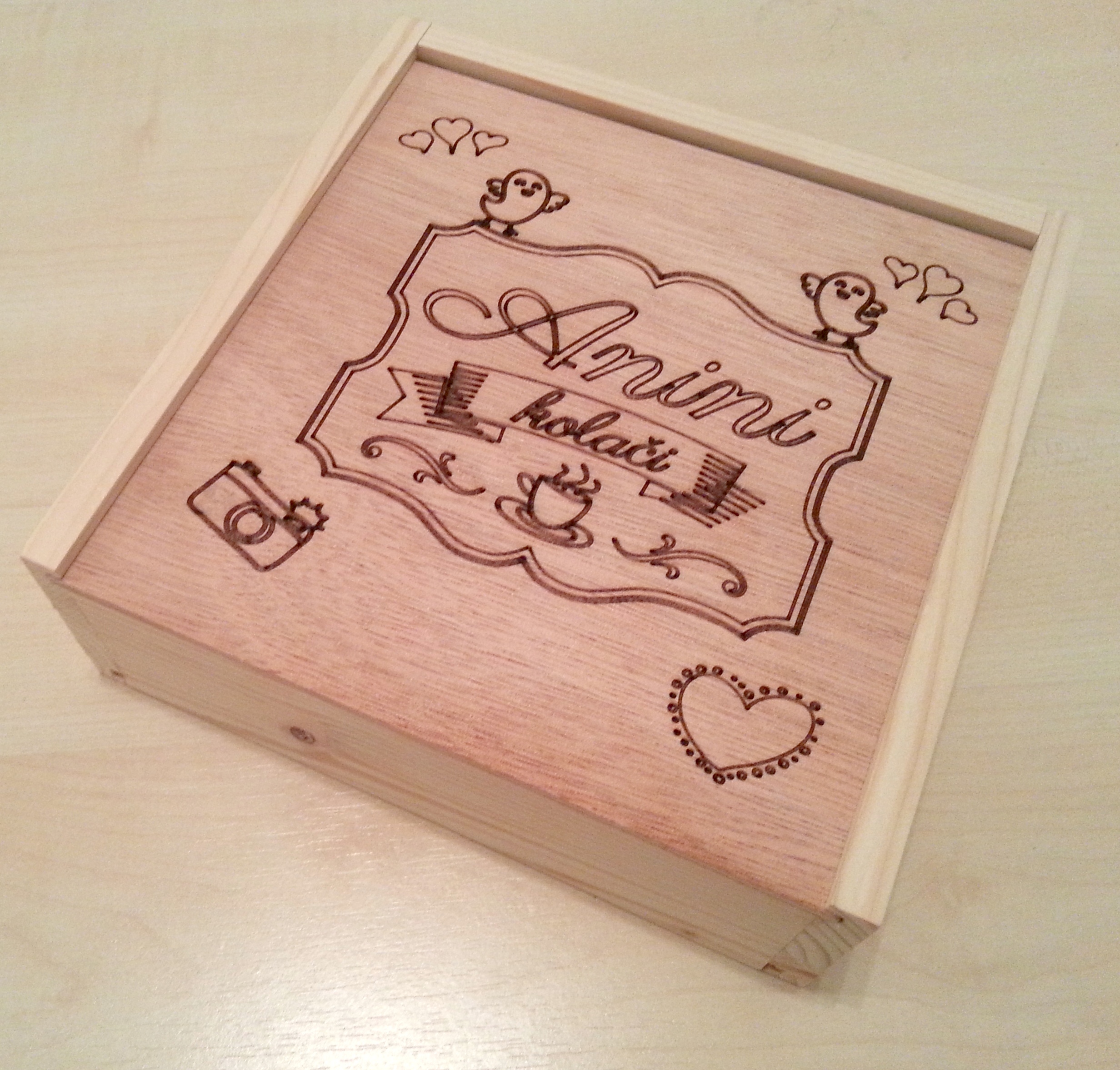 Laser engraving work