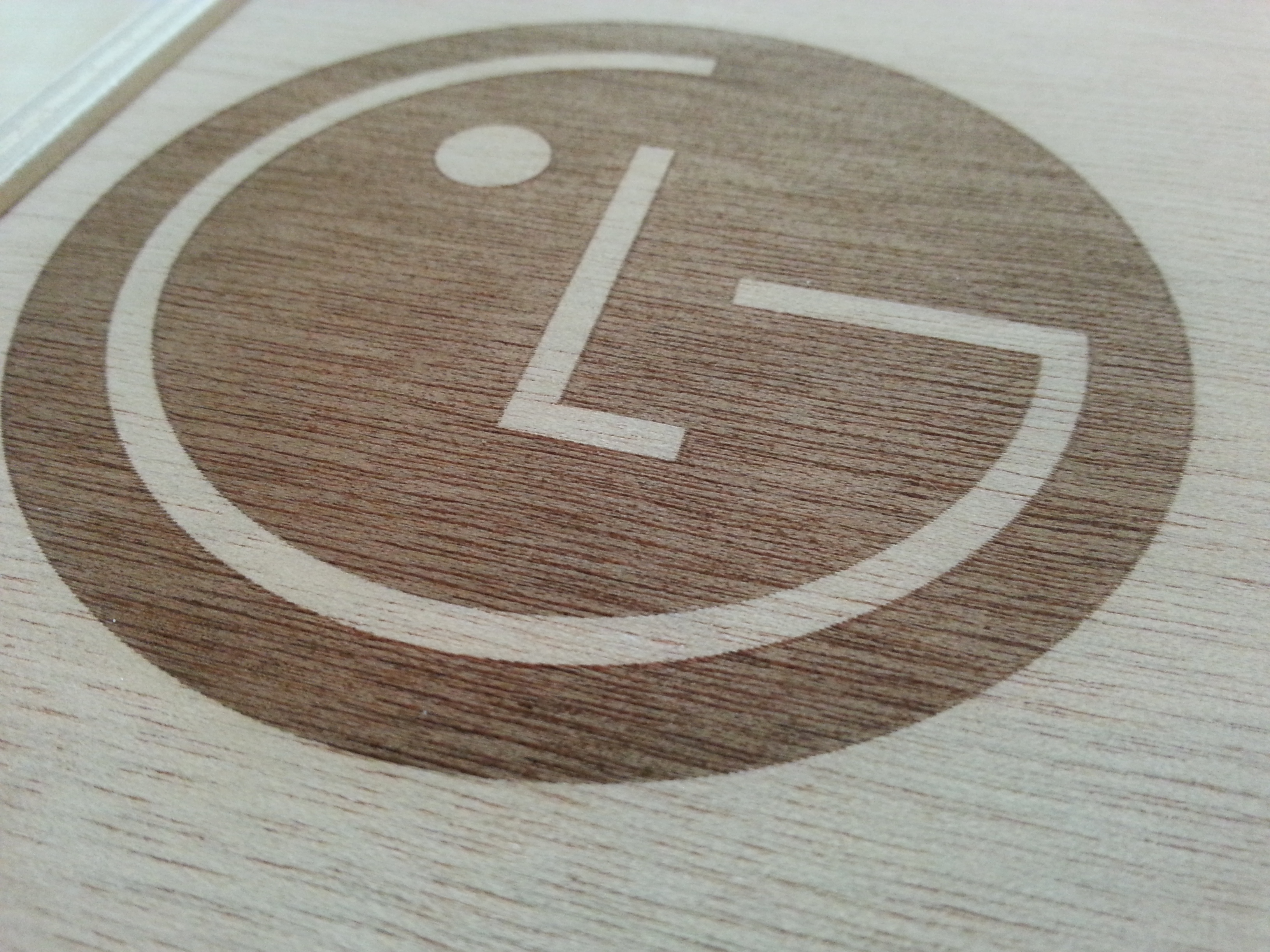 Laser engraving work