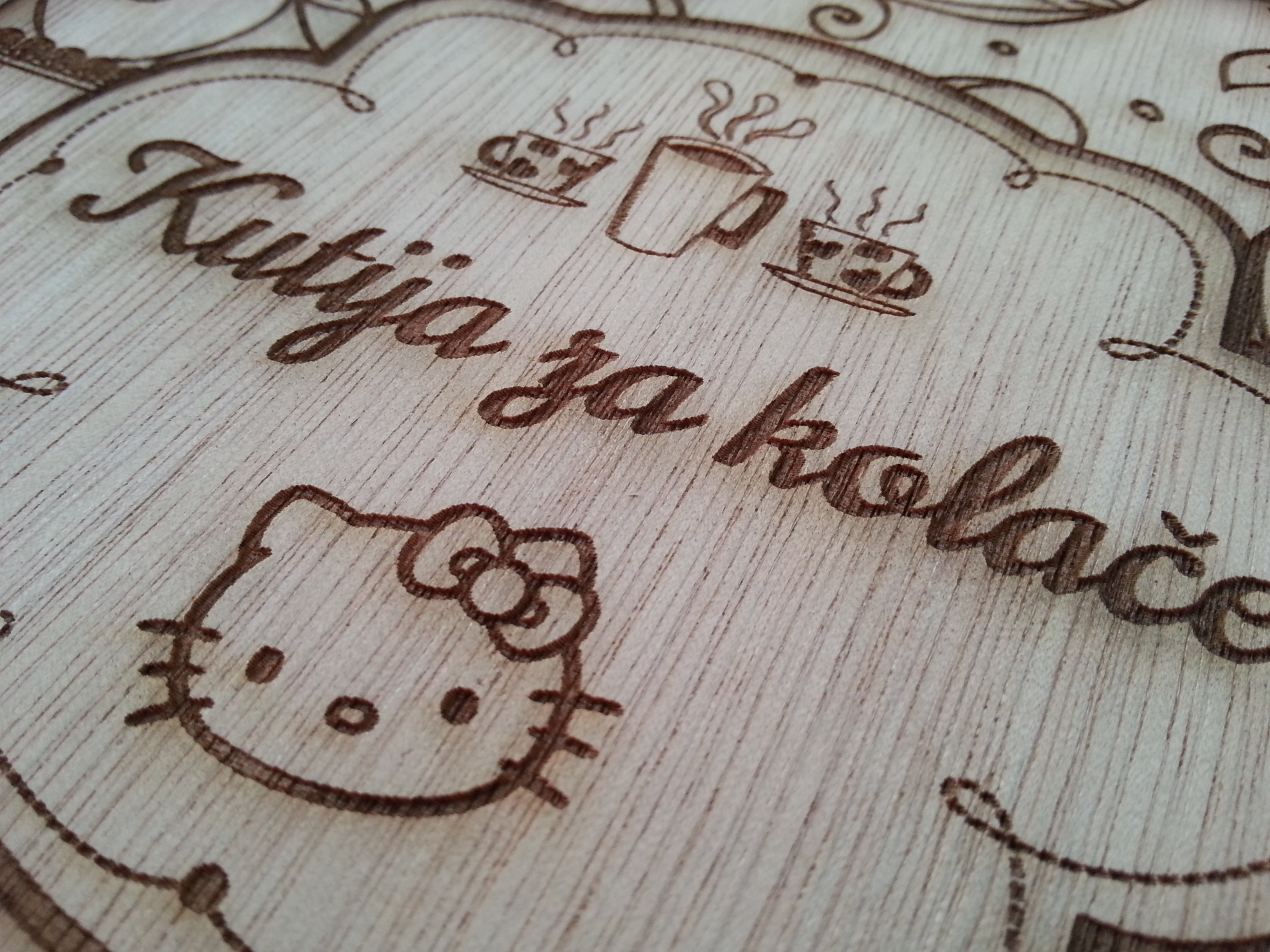 Laser cutting work